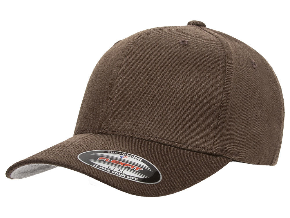 BUILD YOUR OWN - Laser Engraved Flexfit Cotton FITTED Leather Patch Hat - Pick your hat, pick your patch!