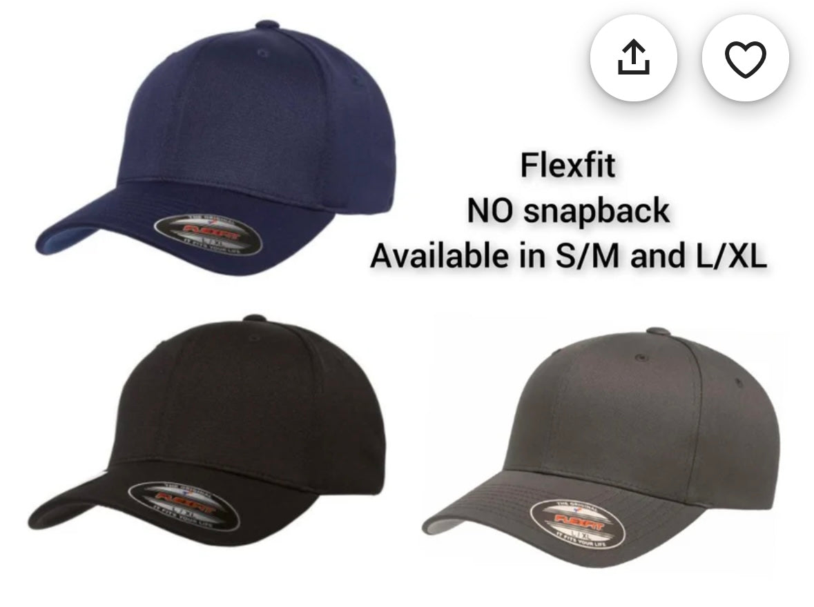 BUILD YOUR OWN - Laser Engraved Flexfit Cotton FITTED Leather Patch Hat - Pick your hat, pick your patch!