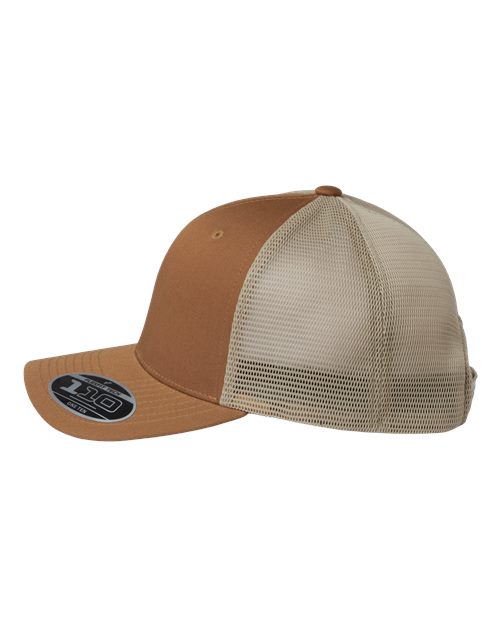 BUILD YOUR OWN - Laser Engraved FlexFit Adjustable Mesh Back Leather Patch Hat - Pick your hat, pick your patch!