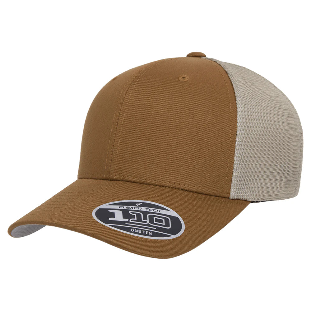 BUILD YOUR OWN - Laser Engraved FlexFit Adjustable Mesh Back Leather Patch Hat - Pick your hat, pick your patch!