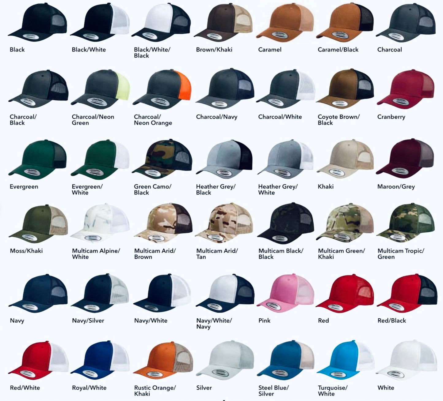 BUILD YOUR OWN - YuPoong 6606 Laser Engraved Leather Patch Hat - Pick your hat, pick your patch!