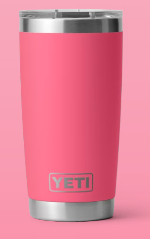 20 Ounce Yeti Rambler Laser Engraved Tumbler with Slider Lid