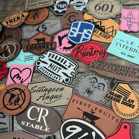 Leather Patches with ready to use Adhesive backing - Personalized