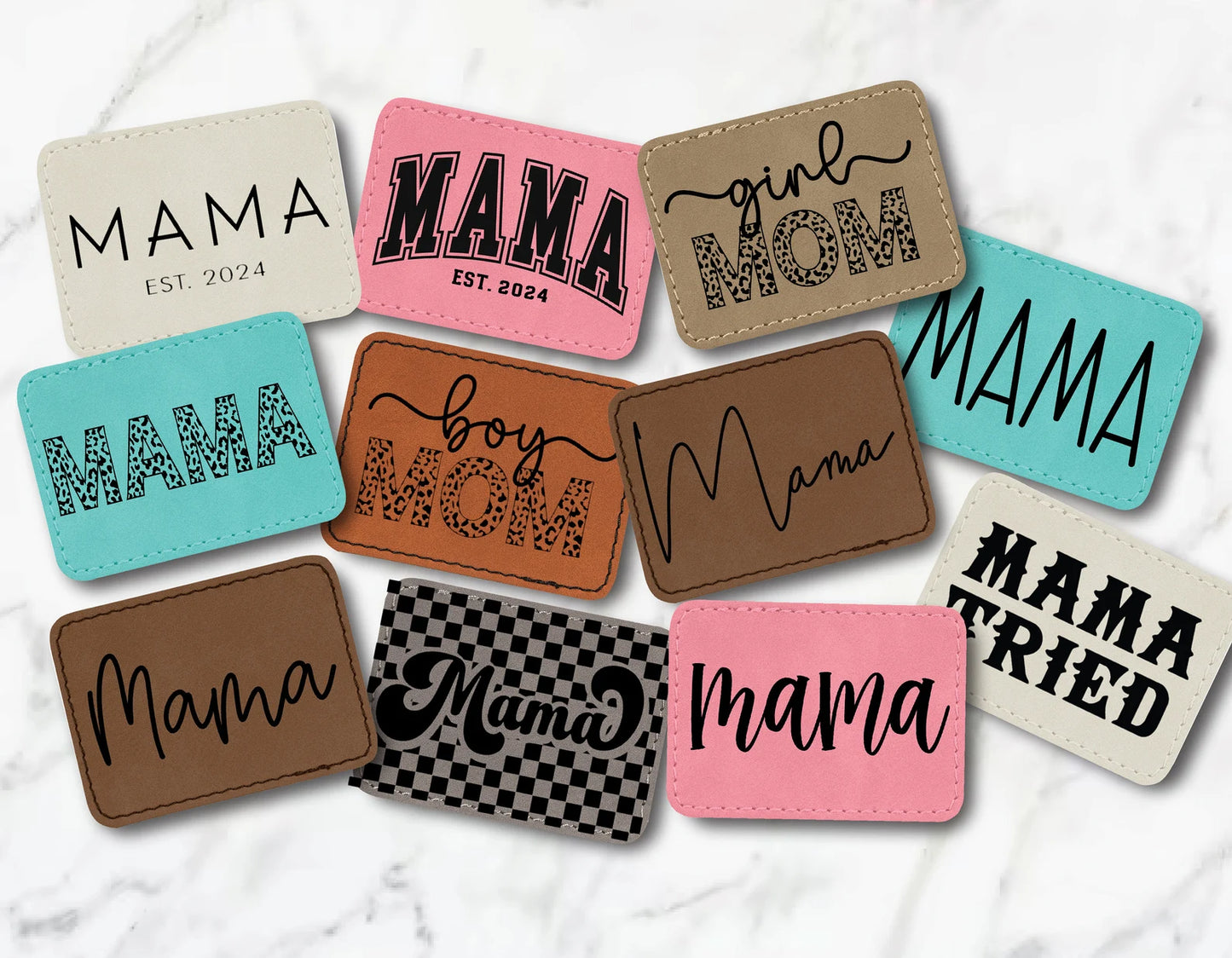 Leather Patches with ready to use Adhesive backing - Personalized